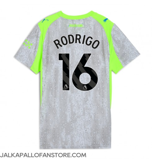 Manchester City Rodri Hernandez #16 Kolmaspaita Naisten 2025-26 Lyhythihainen Manchester City Rodri Hernandez #16 Kolmaspaita Naisten 2025-26 Lyhythihainen
